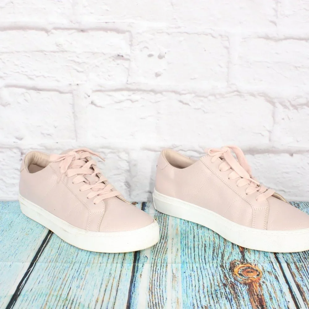 Greats Brookyln Women's Pink Leather Lace Up Low Top Sneakers Size US 9 - Picture 3 of 9